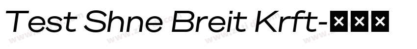Test Shne Breit Krft字体转换